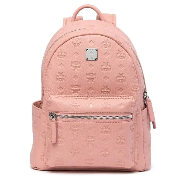 Mcm Ottomar Leather Backpack Pink